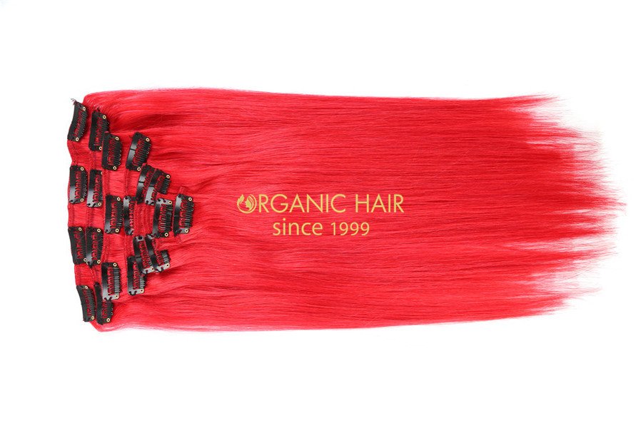 Natural hair extensions clip in red clip in hair extensions